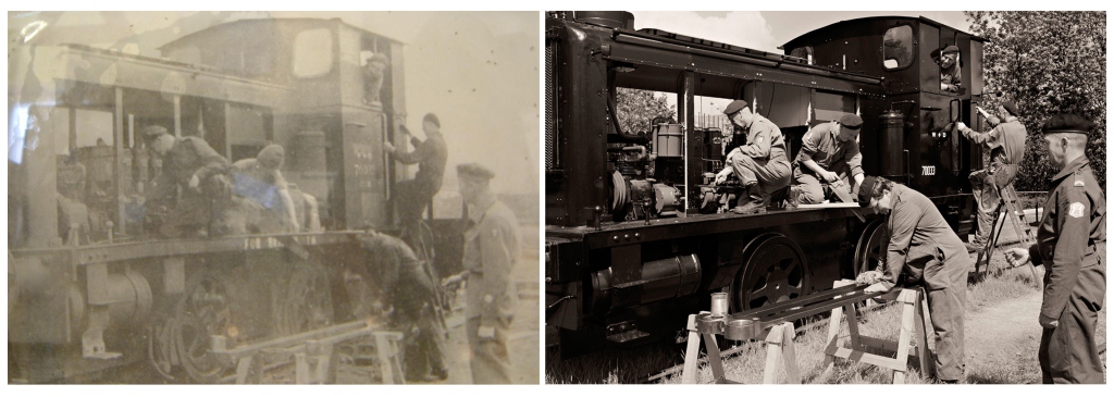 Military Railway WD 7003? in 1942 en de WD 70033 in 2012 Military Railway WD 7003? in 1942 en de WD 70033 in 2012